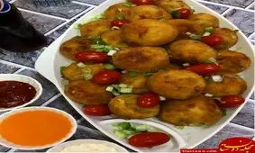 توپک سوخاری سیب زمینی پنیری ، خوشمزه و متفاوت