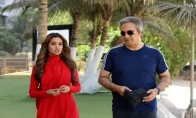 ژست حمید فرخ‌نژاد در کنار بازیگر زن هندی+عکس