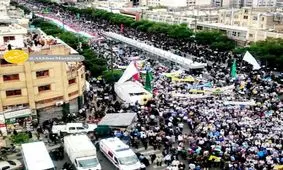آغاز مراسم راهپیمایی روز جهانی قدس در میدان پانزده خرداد مشهد
