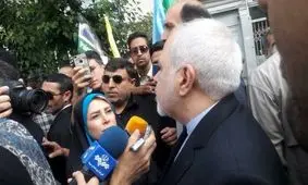 حضور ظریف در راهپیمایی روز قدس