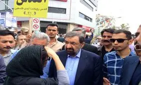 محسن رضایی در راهپیمایی روز قدس حاضر شد