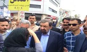 محسن رضایی در راهپیمایی روز قدس حاضر شد