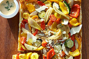 طرز تهیه “پیتزای سبزیجات” ترش مزه با کدو