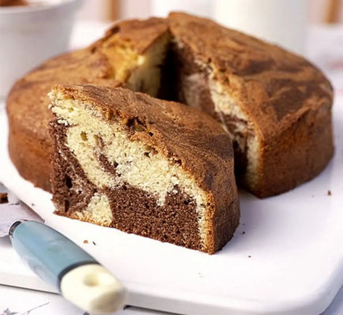 نان موزی با طرح شکلات مرمری + دستور تهیه