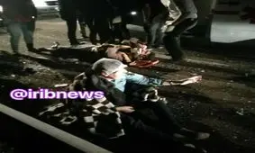فوت ۲ نفر و زخمی شدن بیش از ۲۰ سرنشین براثر واژگونی اتوبوس