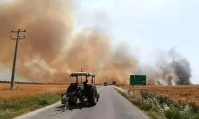 ۱۰۰ هکتار از اراضی کشاورزان آبدانان طعمه حریق شد