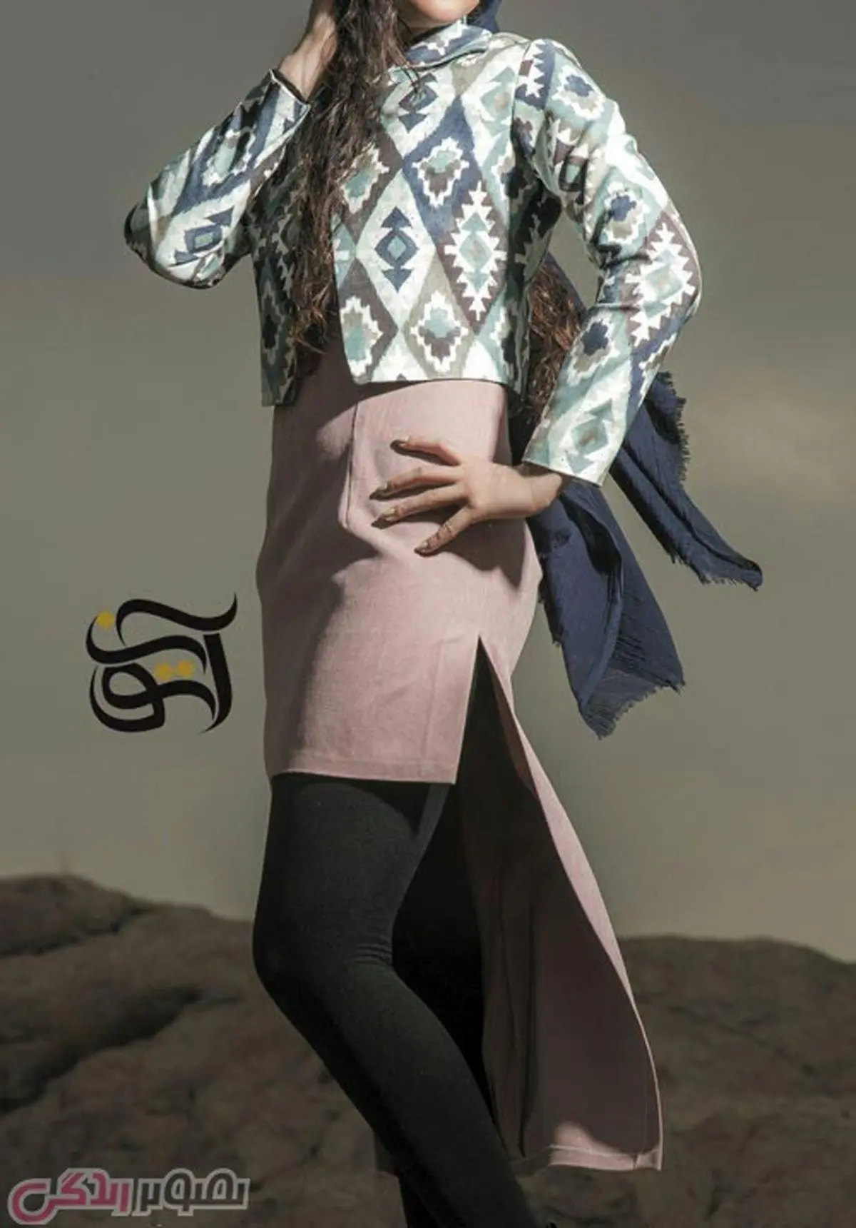 مدل مانتو عید ۹۶ جلو بسته دخترانه و شیک مجلسی برند آتون