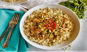 روش تهیه پلو پیازچه با مرغ با طعمی بسیار عالی