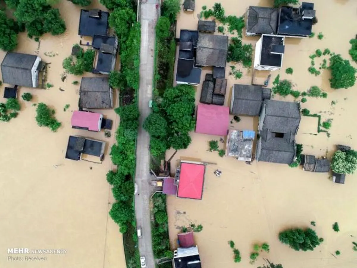 سیل در چین+ عکس