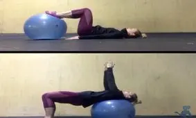 دو حرکت عالی برای زیبا شدن اندام با استفاده از توپ بادی