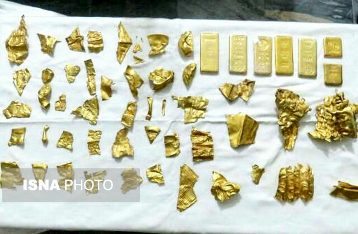 کشف ۶ کیلوگرم شمش طلا و ۵۰ قطعه طلای عتیقه در قشم