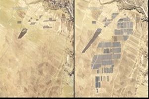 4 میلیون پنل خورشیدی از فضا چطور دیده می‌شوند؟/عکس‌های ناسا از بزرگترین نیروگاه خورشیدی جهان