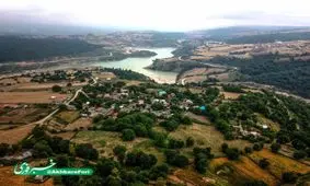 نمایی زیبا از سد گلورد و روستای ولم در بهشهر مازندران