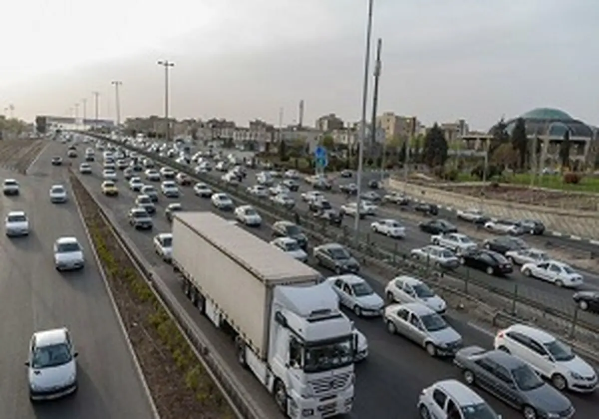 ترافیک سنگین در آزادراه قزوین-کرج-تهران