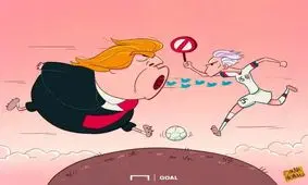 حمله فوتبالیست مشهور به ترامپ!