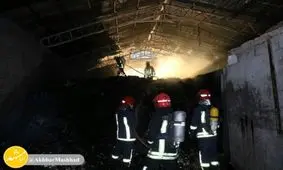 مهار آتش سوزی کارخانه تولید شانه های کاغذی تخم مرغ