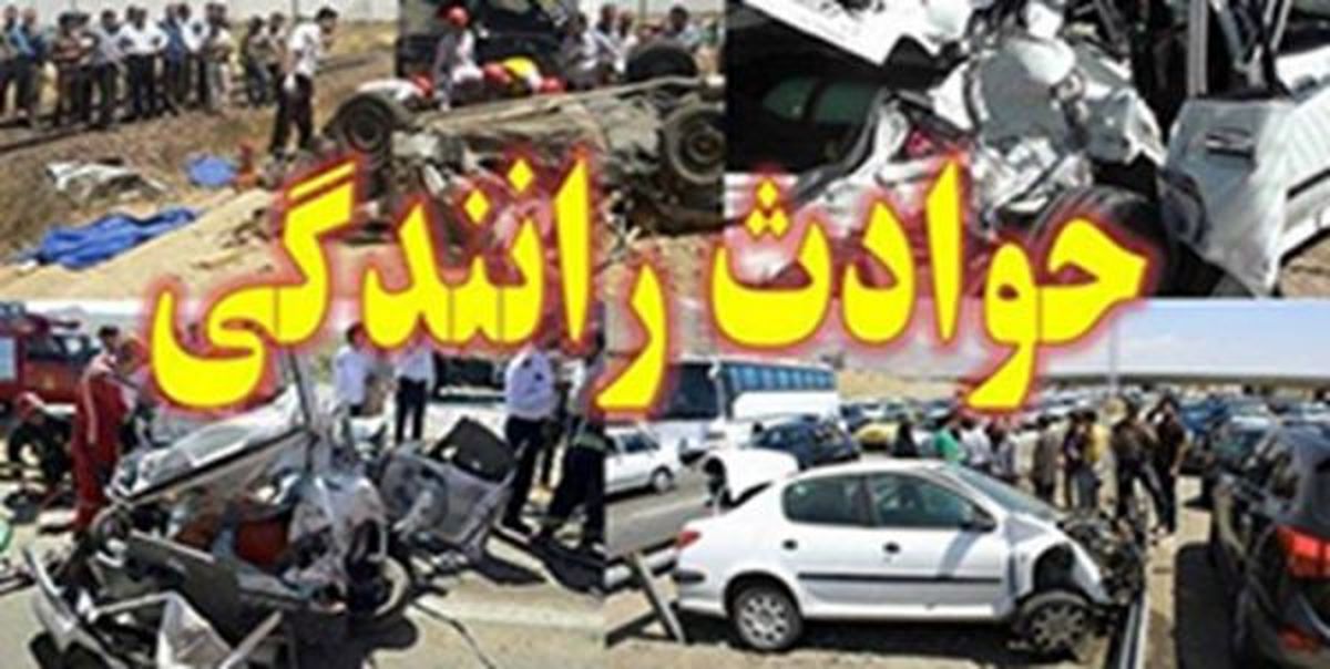 تصادف تریلی، اتوبوس و پراید با یک کشته و 17 مجروح در محور شیراز-اصفهان