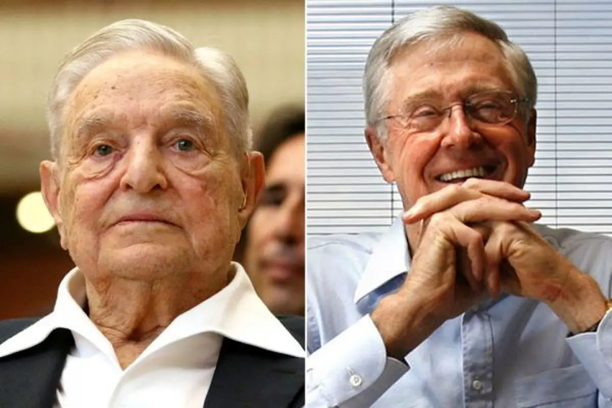 اتفاقی بی سابقه در آمریکا؛ تصمیم «جورج سوروس» و چارلز کخ برای راه اندازی اندیشکده‌ای علیه تحریم، جنگ و کمپین های تغییر حکومت در کشورها / این موسسه در انتخابات آتی آمریکا مشارکت فعالی خواهد داشت