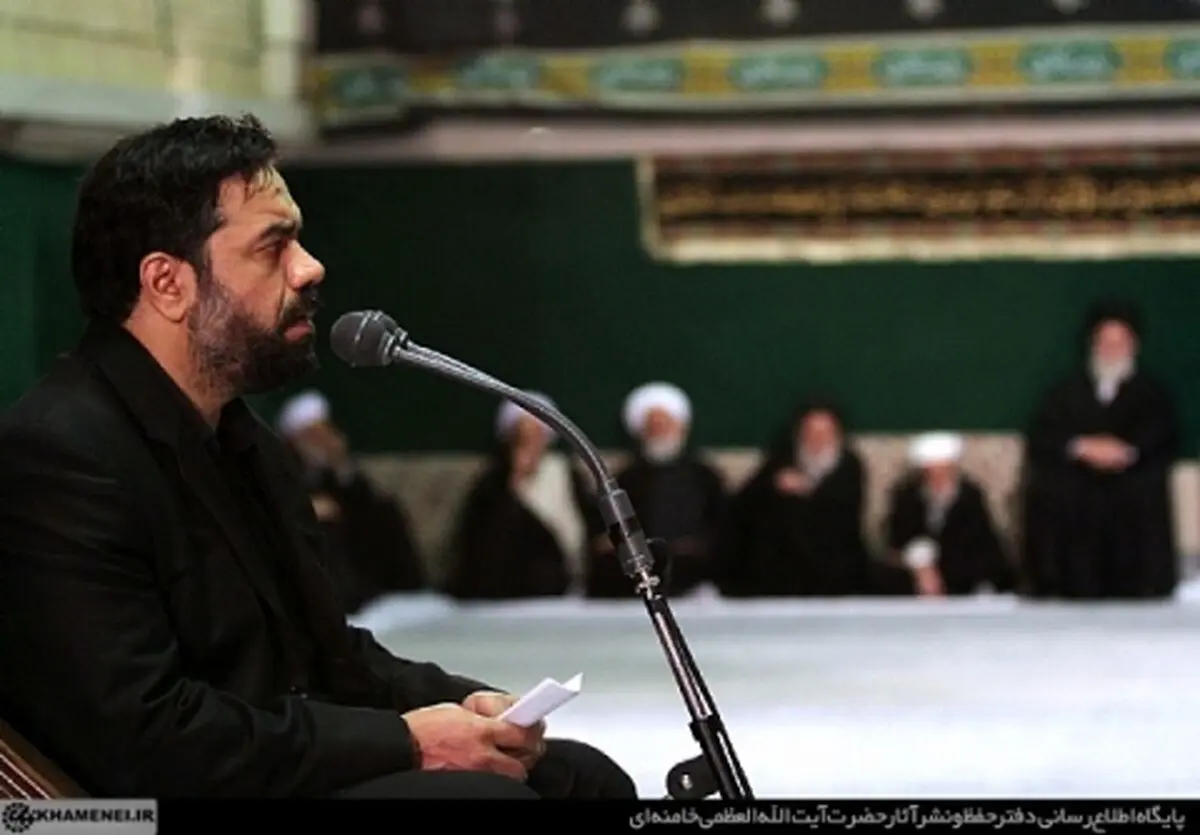 روضه خوانی حاج محمود کریمی در حضور رهبر انقلاب