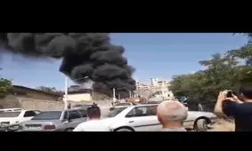 آتش‌سوزی در انبار شرکت آبفار کردستان