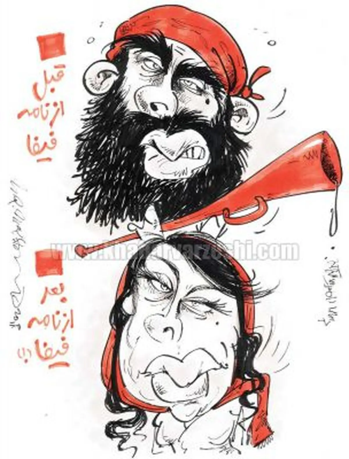 اینم گریم‌ مردانه زنان بعد از نامه فیفا!