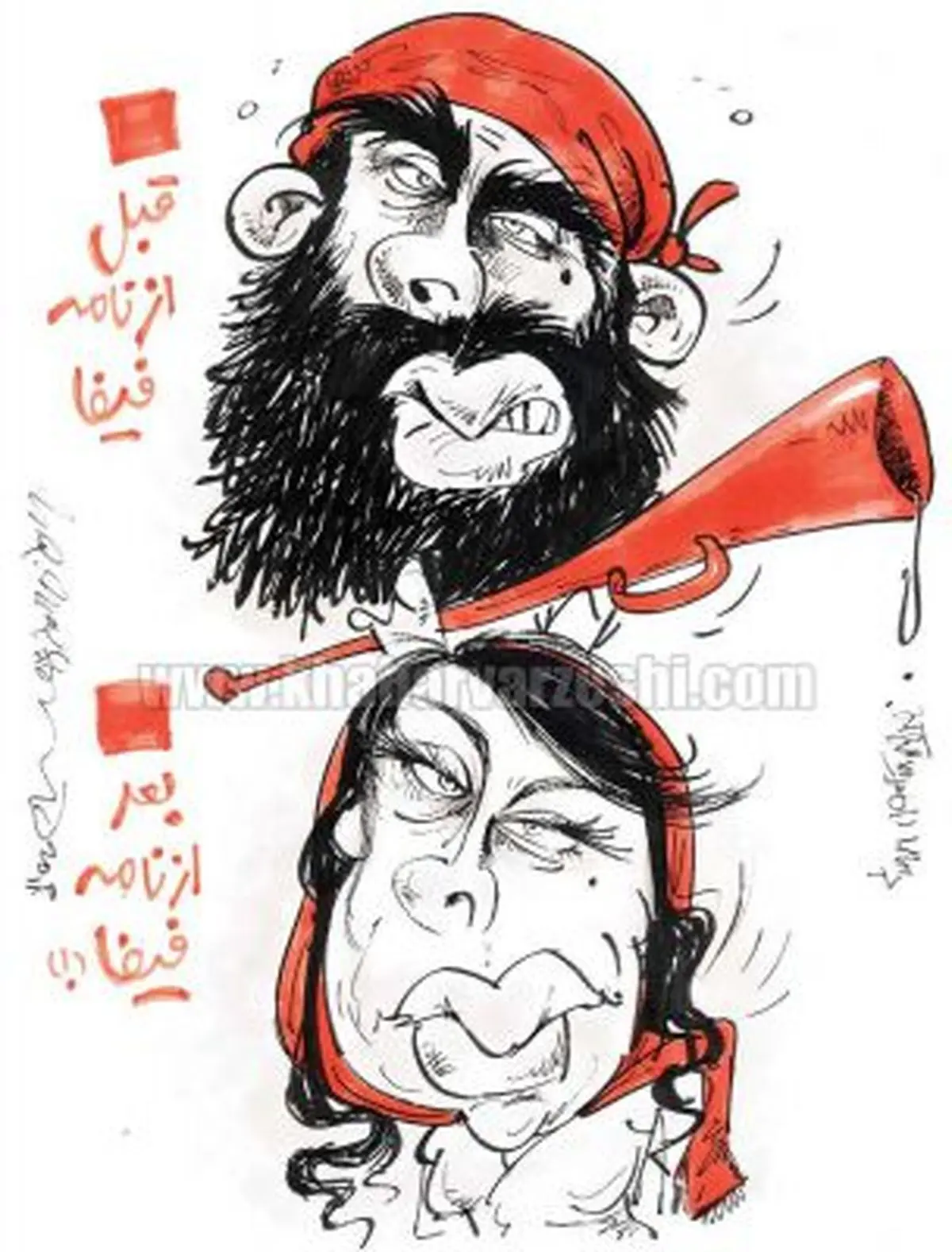 اینم گریم‌ مردانه زنان بعد از نامه فیفا!