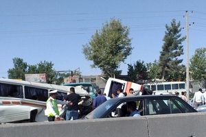 تصادف خونین 2 مینی بوس در مشهد