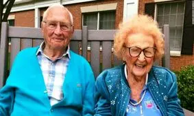 ازدواج یک زن 103 ساله و یک مرد 100 ساله + فیلم