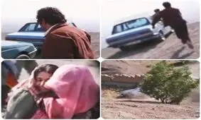 فیلم / نجات واقعی جان مریلا زارعی در سکانسی از فیلم " خوابم میاد "