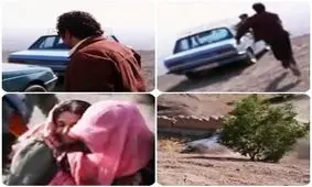 فیلم / نجات واقعی جان مریلا زارعی در سکانسی از فیلم " خوابم میاد "