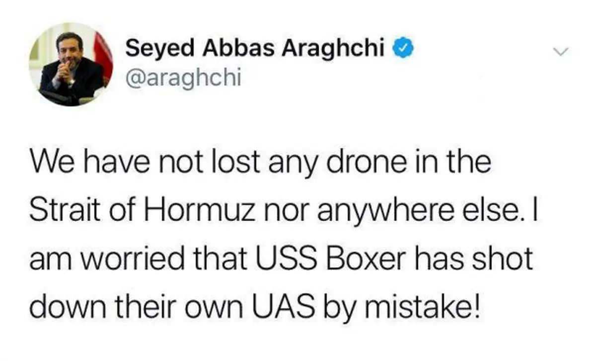 کنایه عراقچی به ادعای ترامپ درباره سرنگونی پهپاد ایرانی