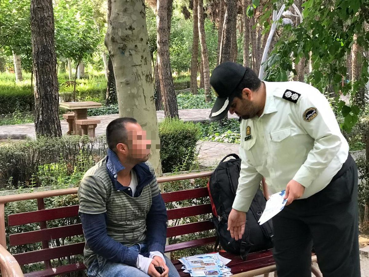 جمع آوری معتادان متجاهر در پارک لاله