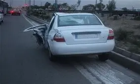 تصادف منجر به فوت یک دستگاه تیبا با مزدا ۳