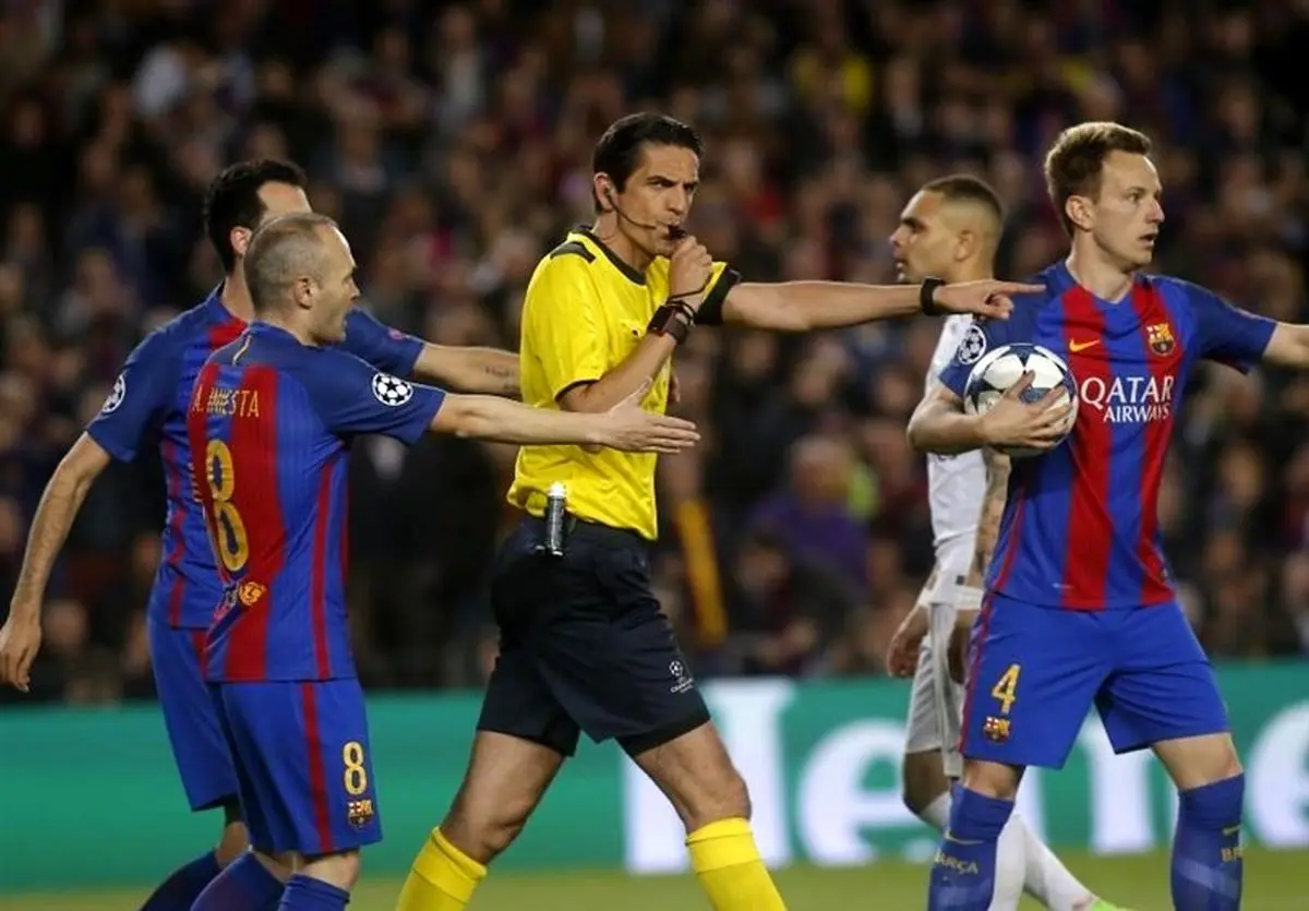 داور جنجال‌ساز مصاف «بارسلونا - پاری‌سن‌ژرمن» در آزمون قضاوت مردود شد