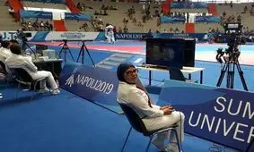 قضاوت بانوی ایرانی در مسابقات تکواندویونیورسیاد ۲۰۱۹ ایتالیا