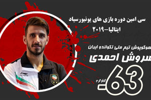 احمدی بر سکوی قهرمانی ایستاد/ ۴ مدال طلای تکواندو مردان به نام ایران ثبت شد