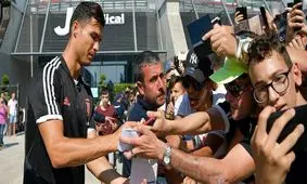 استقبال شدید از رونالدو در حاشیه تمرینات یوونتوس