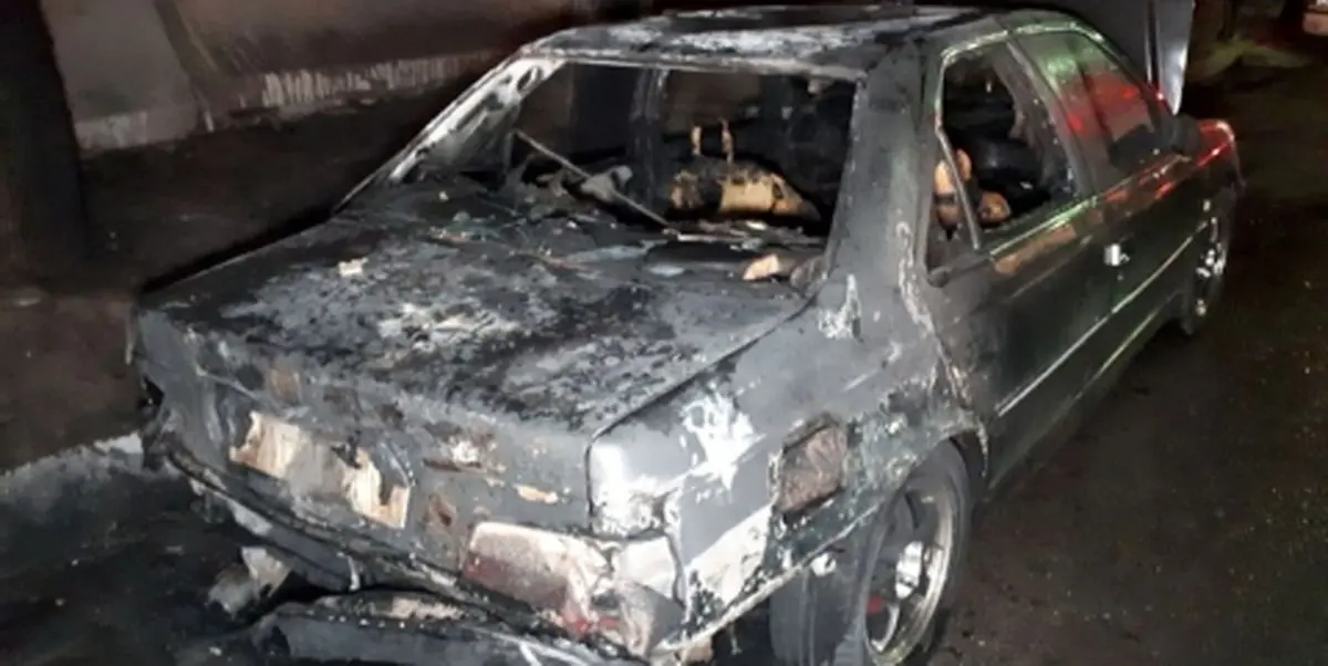 پژو پارس در آتش سوخت