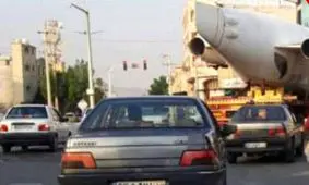 هواپیمای فوکر وسط خیابان در جهرم فارس