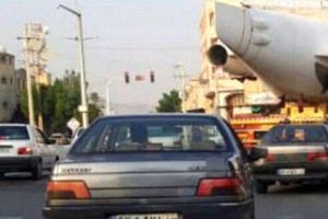 هواپیمای فوکر وسط خیابان در جهرم فارس