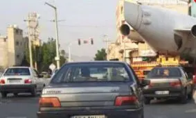 هواپیمای فوکر وسط خیابان در جهرم فارس
