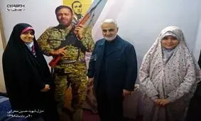 دیدار سردار سلیمانی با خانواده شهید مدافع حرم حسین محرابی