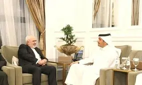 دیدار ظریف با وزیر خارجه قطر
