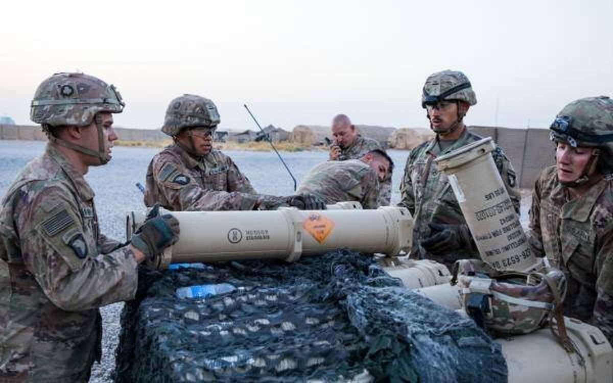 حملات توپخانه‌ای ارتش آمریکا به مواضع داعش در عراق