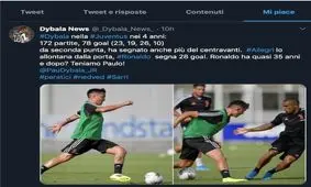 لایک جنجالی دیبالا؛ علیه رونالدو و آلگری!