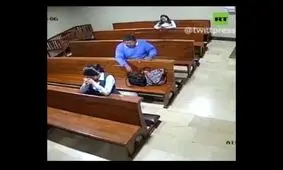 ویدئو| سرقت در کلیسا هنگام اعتراف