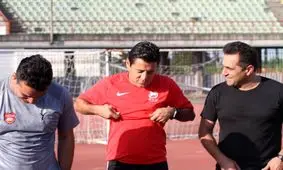 شهردار رشت و علی رضا فغانی در تمرین سپیدرود