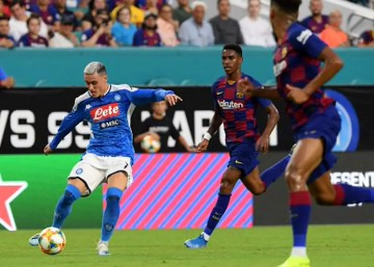 خلاصه بازی بارسلونا - ناپولی(ویدئو)