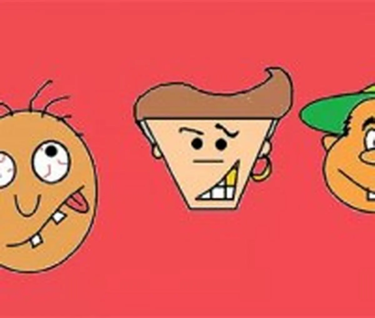 آموزش تصویری کشیدن چهره‌های کارتونی خنده‌دار