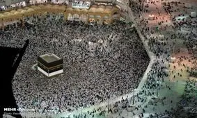 حجاج در بیت الله الحرام‎+ عکس